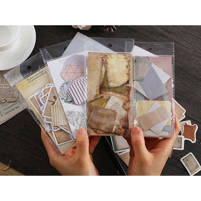 45Pcs Vintage Scrapbooking Stickers for DIY Photo Album Notepad Phone Case Y3NC