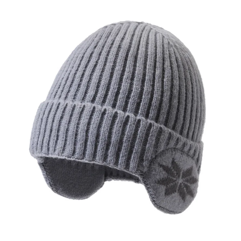 Hat Warm Knitted Winter Cycling Plush Ear Protection Woolen Scarf Men's Youth Pullover Hat