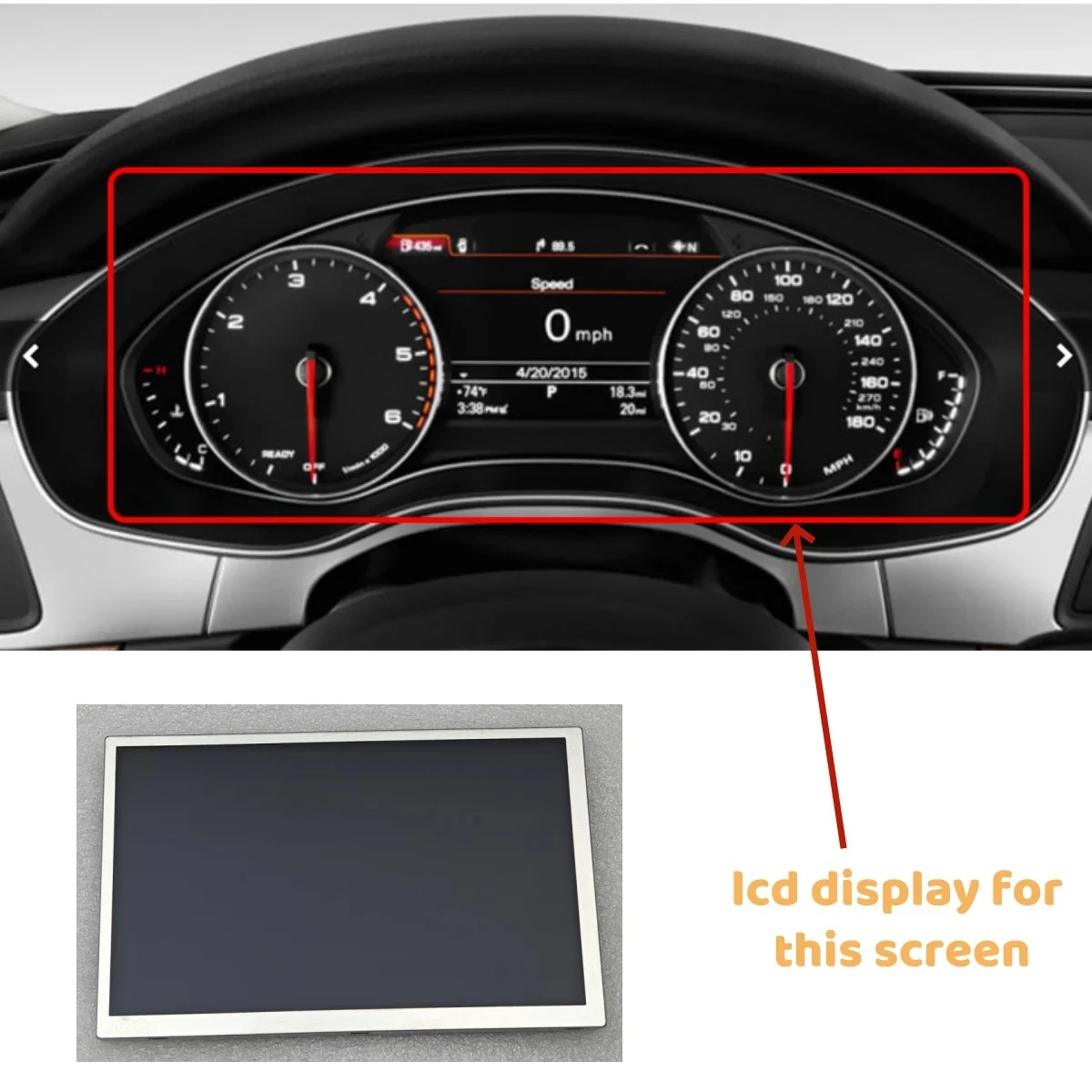 

7" LCD Display for Audi A7 4G 2012-2018 Instrument Cluster Cockpit Dashboard 4G8-920-983-E Virtual