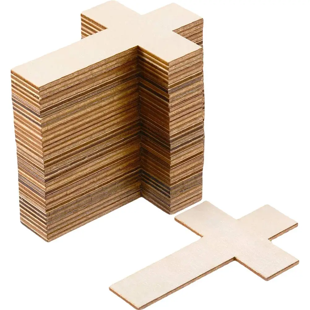 50 Stück dekorative Holzscheiben, Graffiti-Holz, natürlicher Chip, Wandbehang, Anhänger, Kreuzchips, DIY-Heimdekorationen