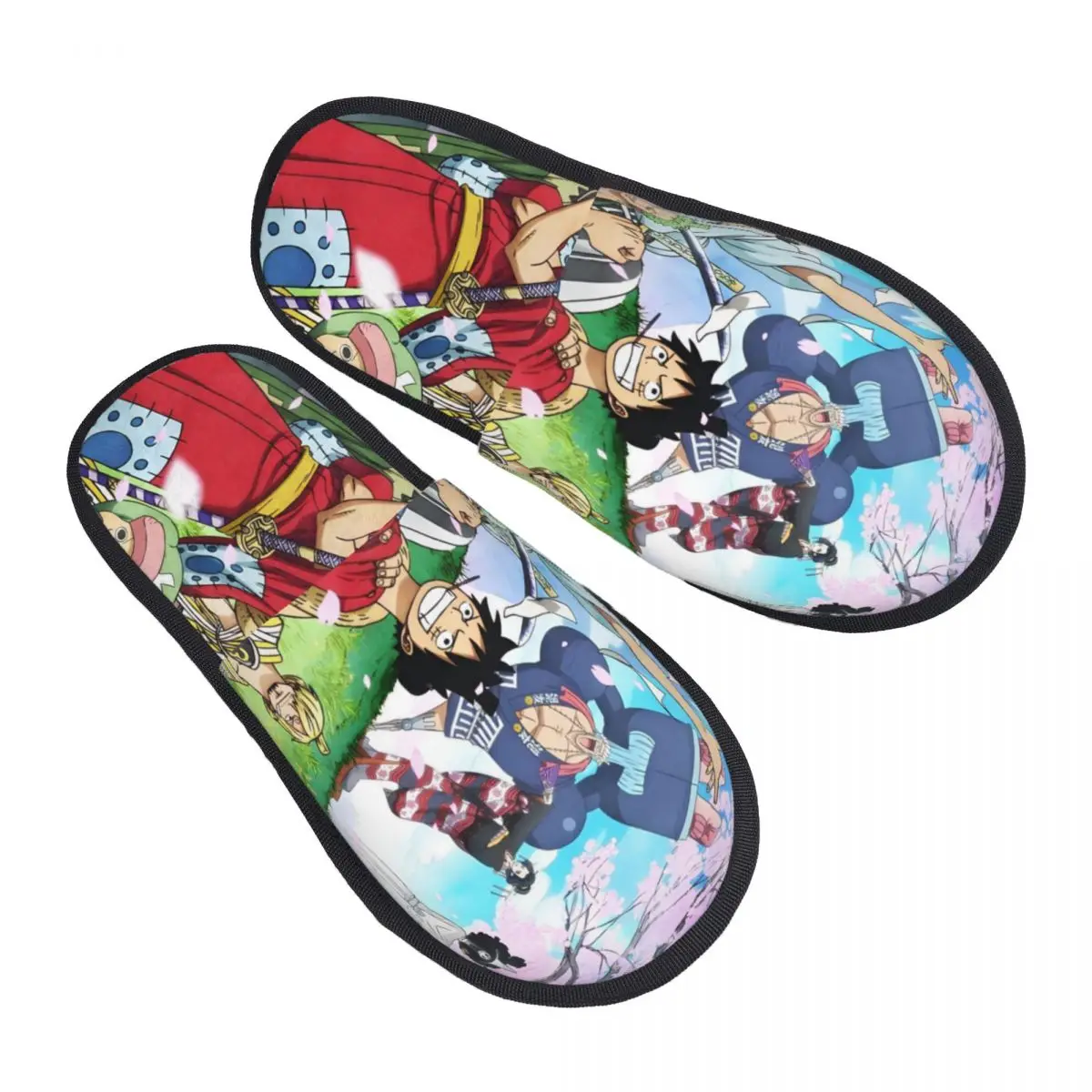 

Custom New Comics L-Luffyes Soft Memory Foam House Slippers Women Graphic Cozy Warm Anti-skid Sole Slipper