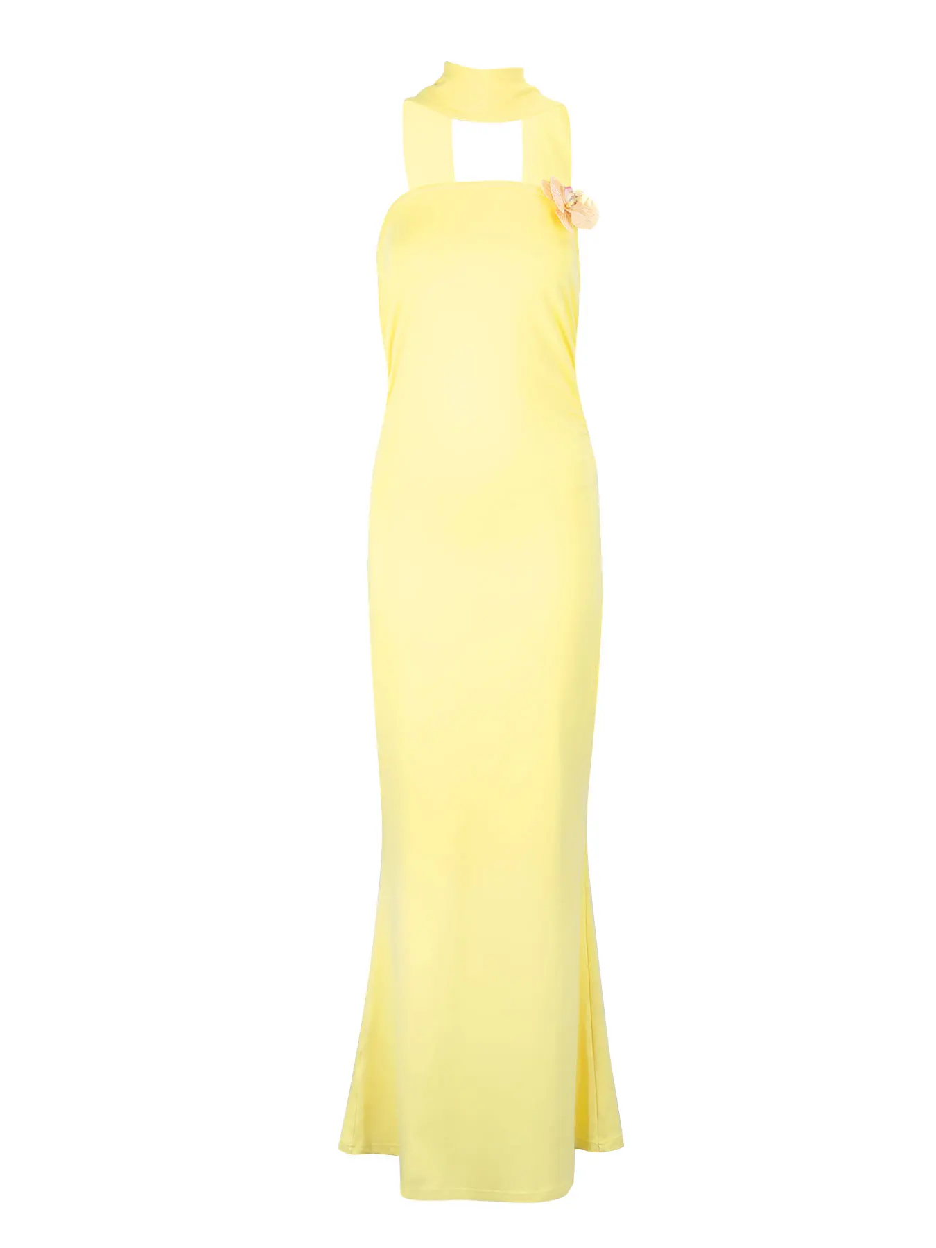 

AODEBIAO Strapless Maxi Dresses Women Elegant Party Summer Sleeveless Solid Ribbon Dress Female Fashion Floral Basics Sexy Dress