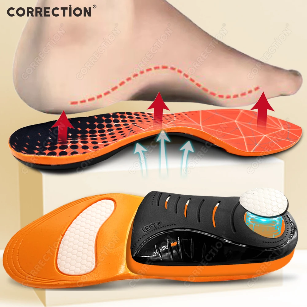 

Orthopedic Sports Insoles Soft Men's Women Deodorant Insole Flat foot Arch Support Pad Elastic Massage Insole For Running Soles