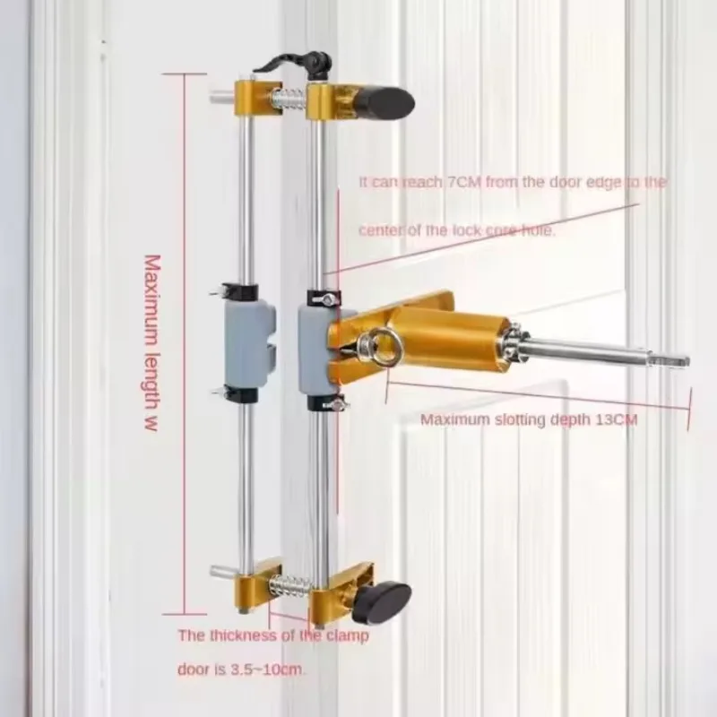 TEBAK Door Lock Mortiser Kit Professional Locksmith Woodworking Hole Saw Opener Installation Mortising Jig Tool Maintenance Set