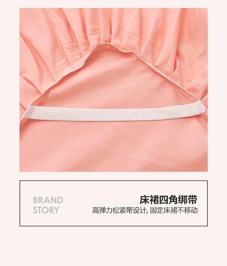 Rosa Spitze Rüschen Bettwäsche Set Luxus Bett Rock Blatt Tagesdecke Koreanische Bettbezug Mädchen Prinzessin Bettdecke Kissenbezüge – Detail 15