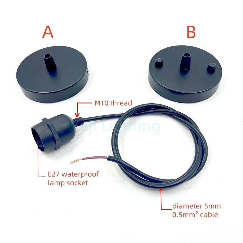 Outdoor Waterproof Lamp Holder E27 Waterproof Lamp Socket Pendant Holder for Outdoor Wired Rainproof Lantern E27 Lamp Base