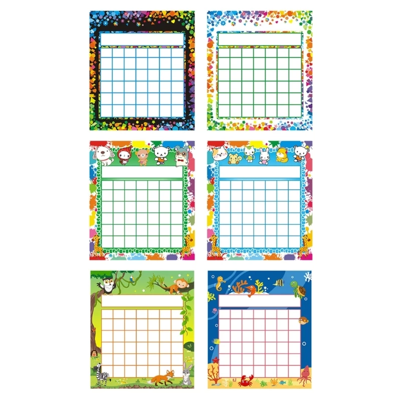 

50 Pieces Classroom Incentive Chart Animal Designs Positive Behavior Reward Board for Classroom Student Teacher Family