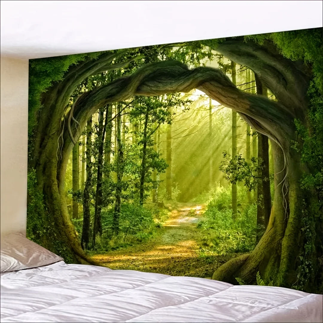 A secret forest healing tapestry, the living room transforms into a fairy tale in a second, decorated with a party atmosphere