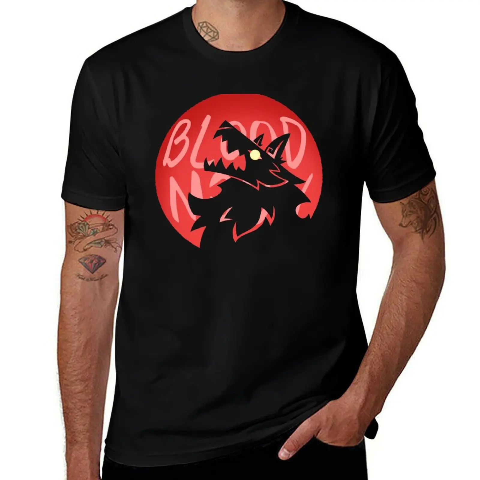 

Blood Moon Werewolf T-Shirt Man t-shirt summer 2025 plain t shirt for men