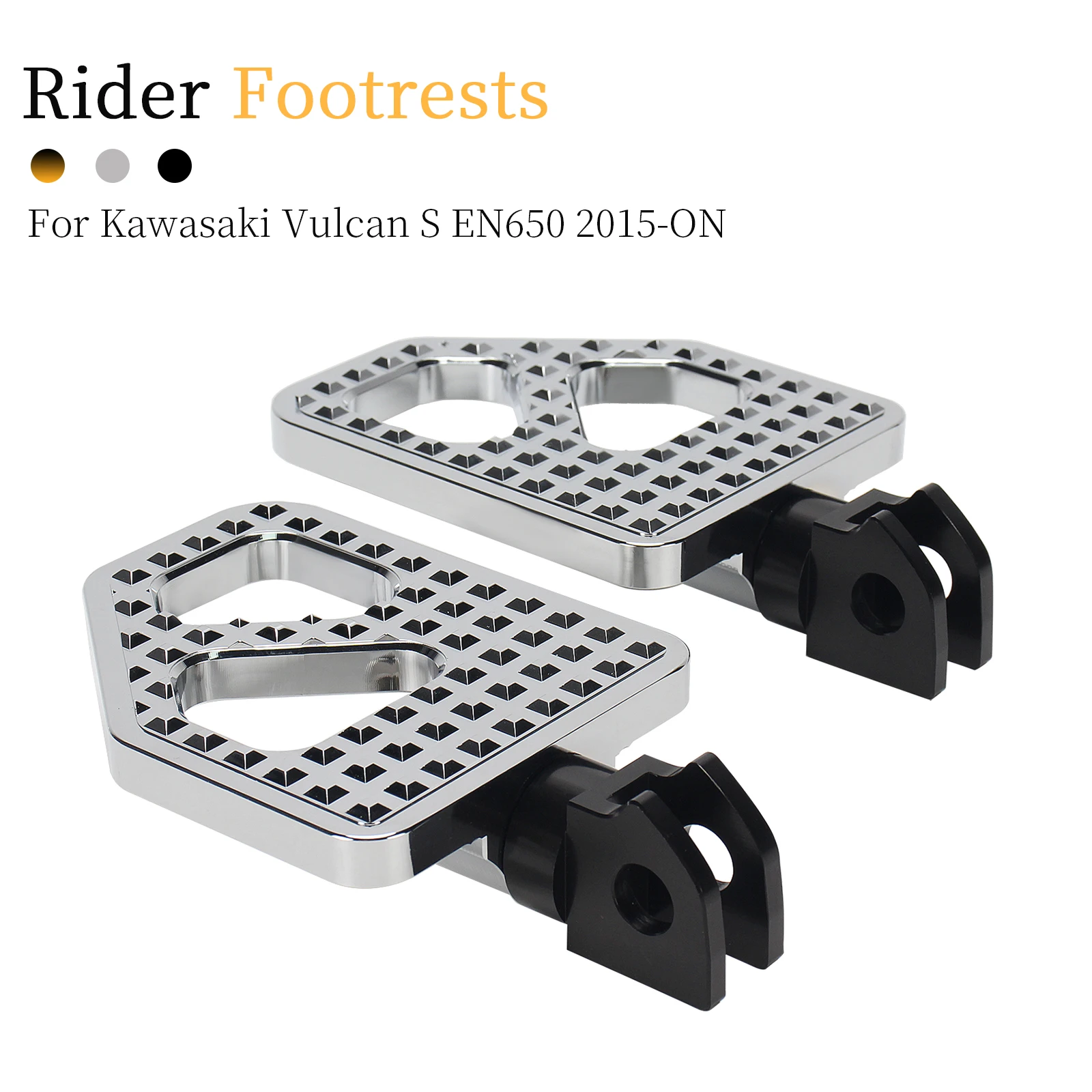 

1 Pair Aluminum Rider Footboards Front Floorboards For Kawasaki Vulcan S EN650 2015-ON Motorcycle Footrests Foot pegs