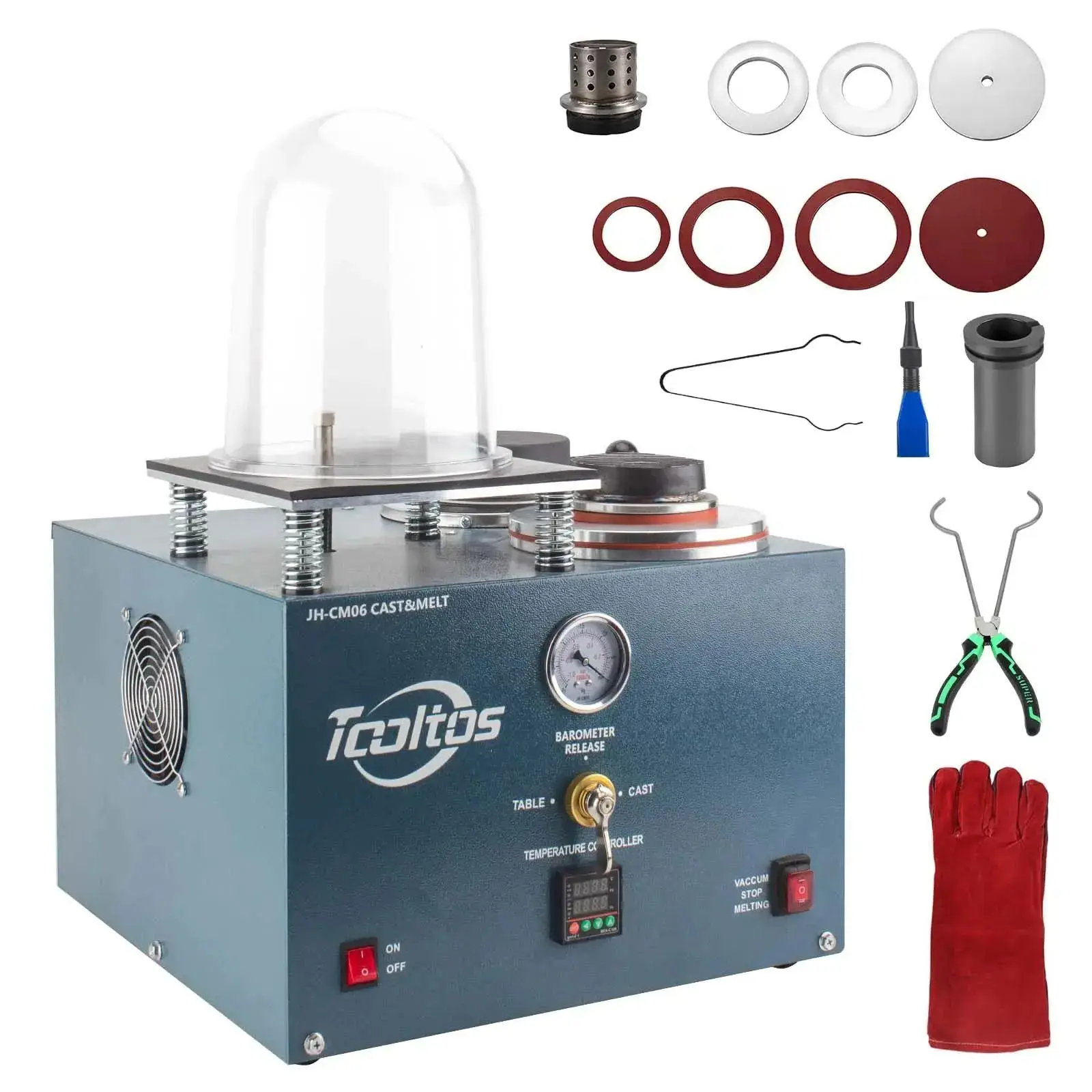 JH-CM06 Pro Jewelry Vacuum Casting Machine | Gold/Silver Precision Casting Equipment | Automatic Suction & Plaster Mold Maker