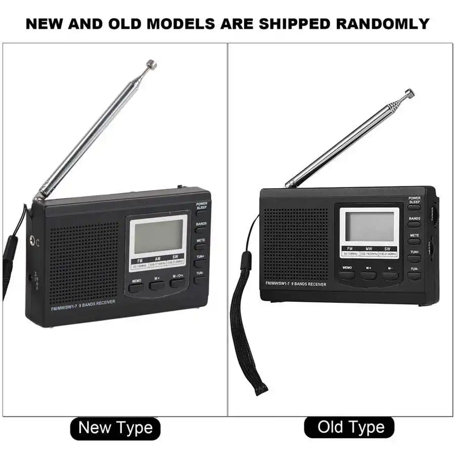 Professional Mini Portable Radios FM/MW/SW Receiver w/ Digital Alarm Clock FM/AM Radio Good Sound Receiver as Gift to  Parent