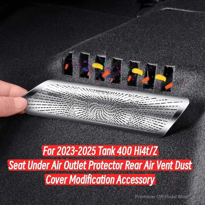 

For 2023-2025 Tank 400 Hi4t/Z Seat Under Air Outlet Protector Rear Air Vent Dust Cover Modification Accessory
