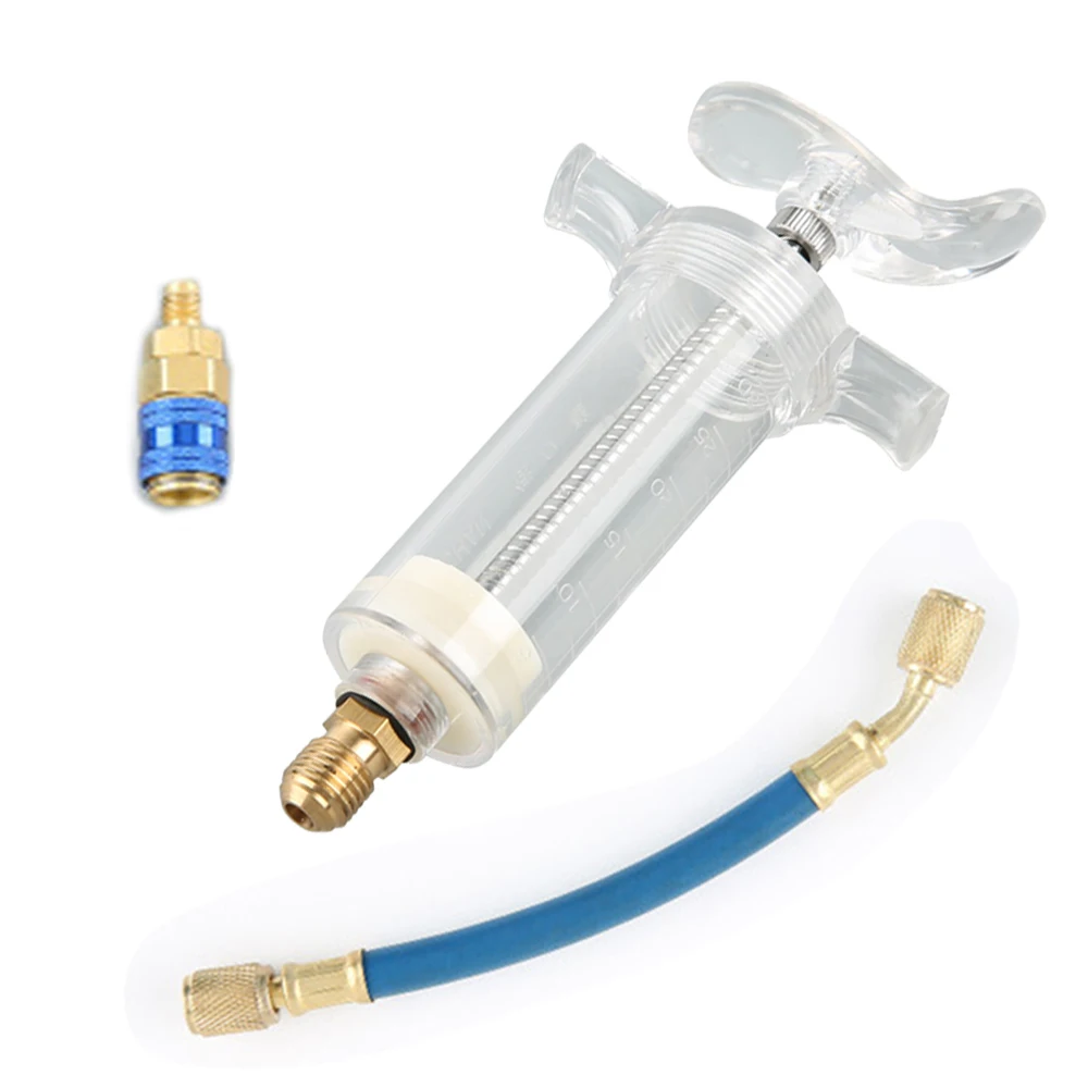 

Oil/Dye Injector 30Ml 1 Oz With Low Side Quick Coupler Adapter 1/4 SAE X4T7 Automobiles Parts Fluorescent Dye Injection