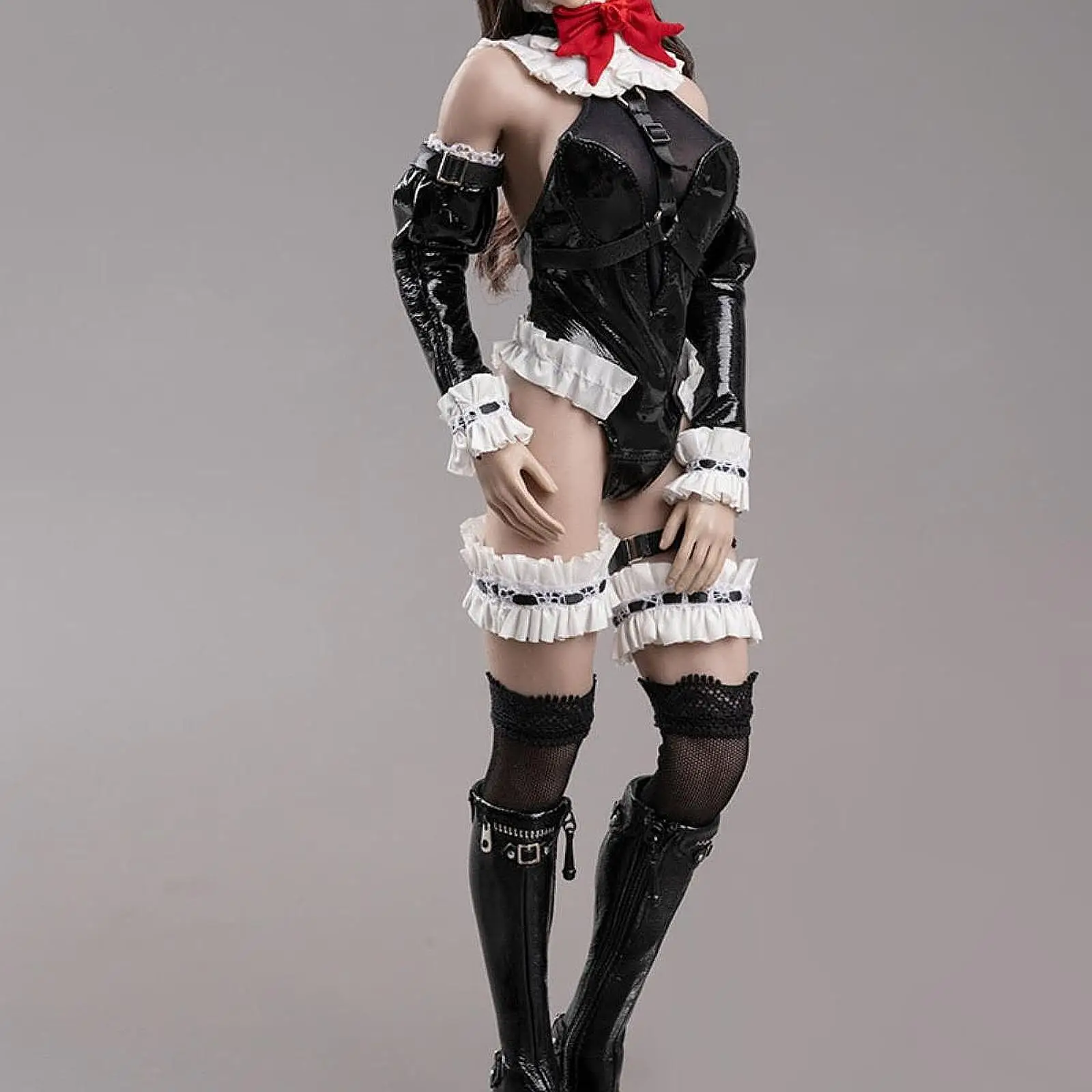 

1:6 Scale PU Leather Lingerie Dress up for 12'' Female Dolls Figure Costume
