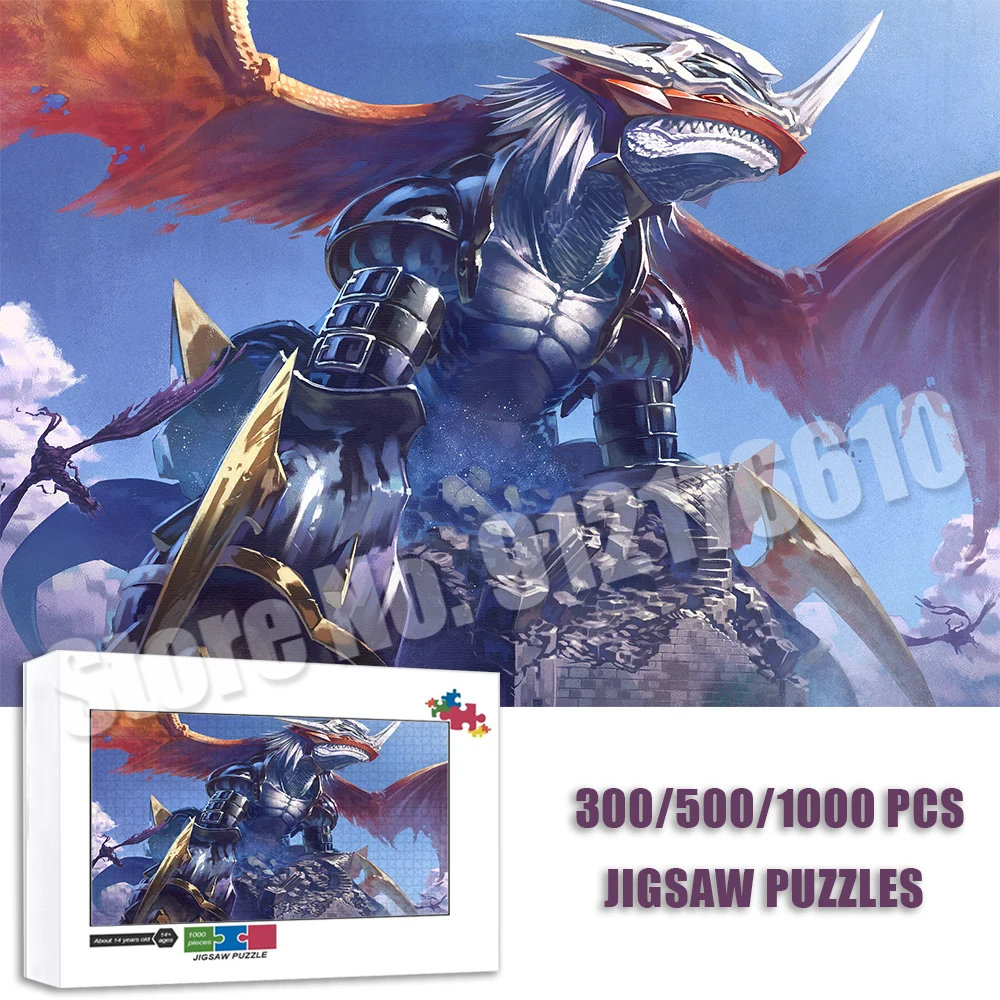 Digital Monster Puzzle 1000/500/300 Pieces Digimon Animation Jigsaw Puzzles Toys for Kids Restless Cartoon Board Games Toys