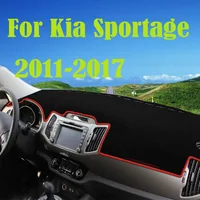 Cubierta para salpicadero de coche, alfombrilla para salpicadero para Kia Sportage 2011-2017, parasol para evitar la luz, conducción a la derecha e izquierda, accesorios antideslizantes