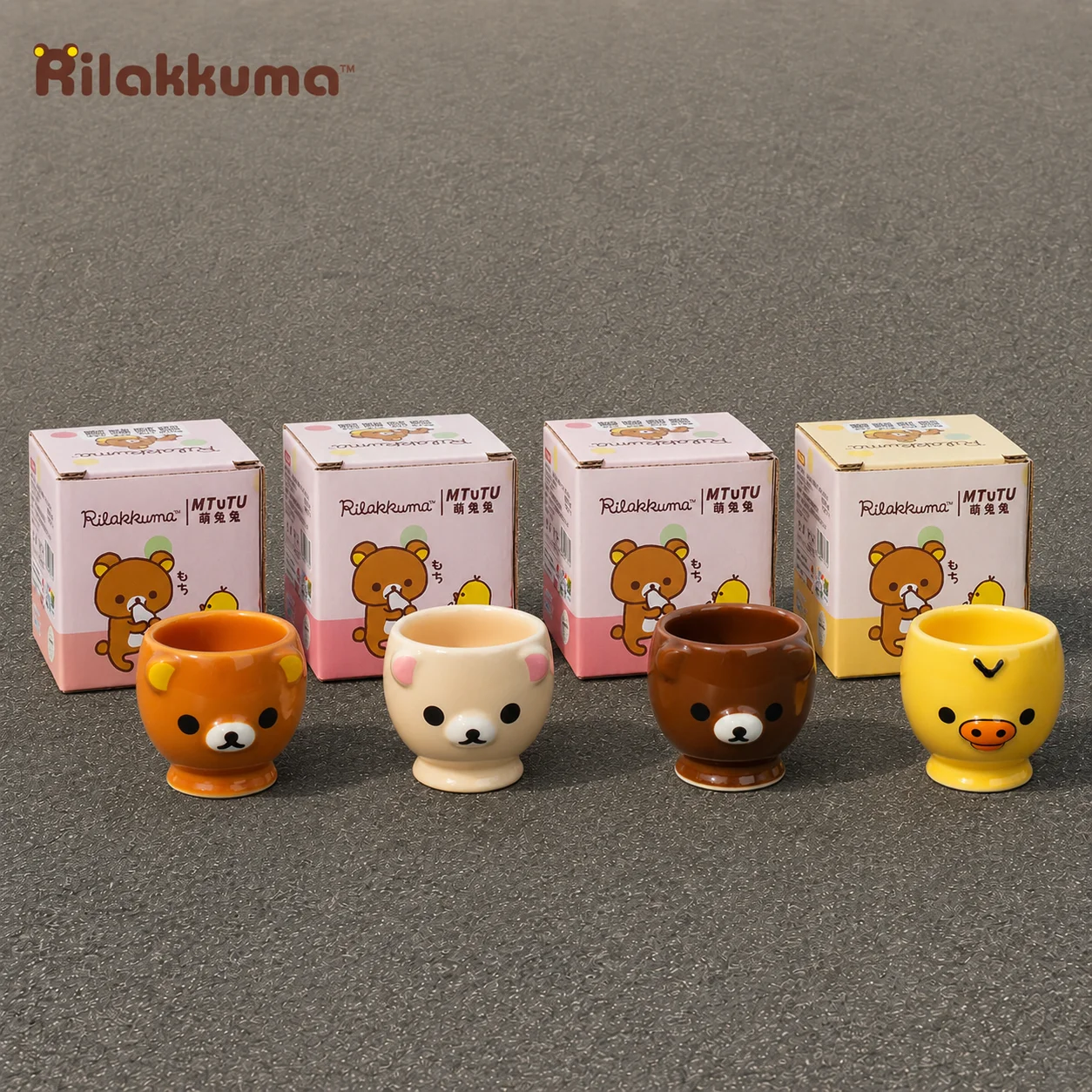Mtutu New Rilakkuma Kiiroitori Cartoon Ceramic Cup 90ml Mini Cute  Animal Series Milk Cup Water Cup Set For Home Office Gifts