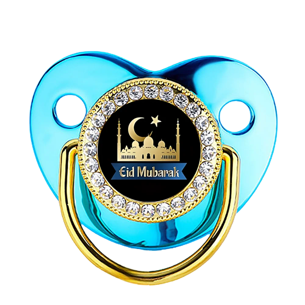 Moon Star Newborn Pacifier Baby Soother with Dust Cover Silicone Teething Chew Toy for Muslim Babies
