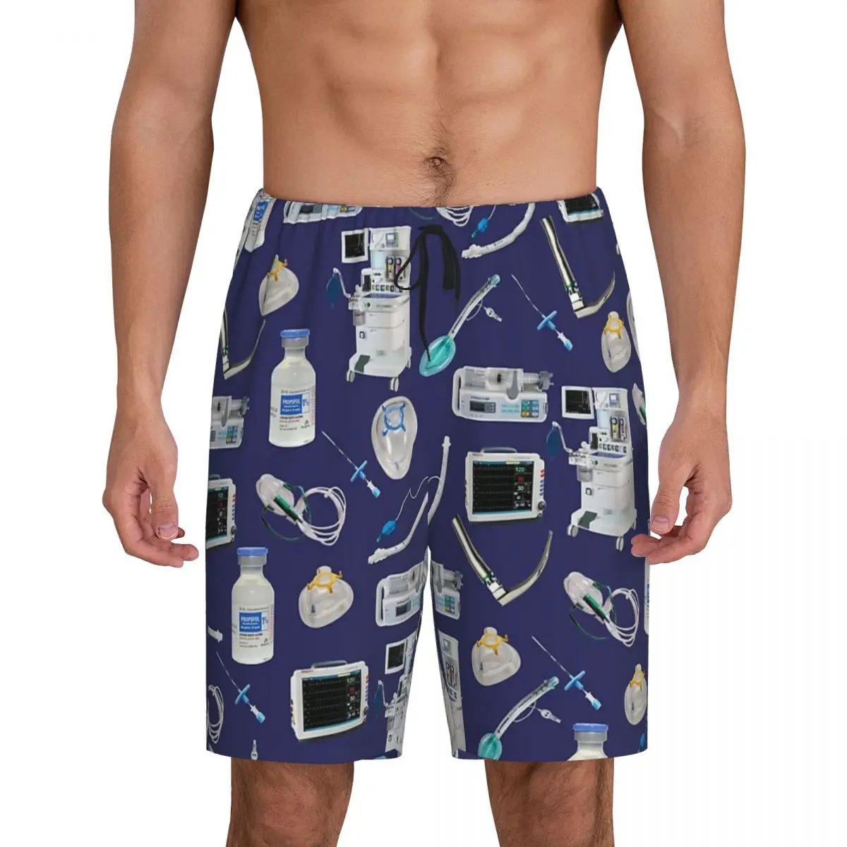 

Короткие пижамные штаны Tools Of The Trade SPACE BLUE Anesthesia для мужчин, для сна и отдыха, шорты для сна, пижамные штаны