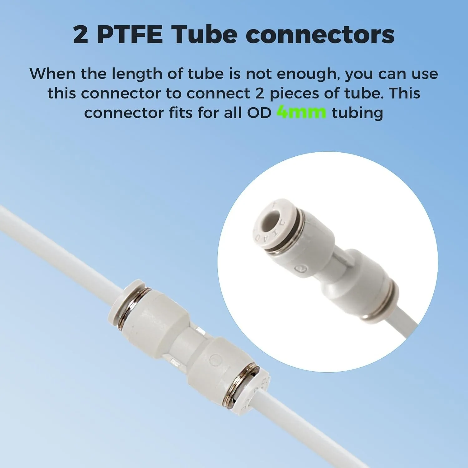 Extrem glattes PTFE-Schlauchrohr für Bambu Lab A1/A1 Mini AMS/P2S/P1S/X1C, 2,5 mm Innendurchmesser x 4 mm Außendurchmesser für 1,75 mm Filament, Bowden-Schlauch, ideal für PL – Detail 4