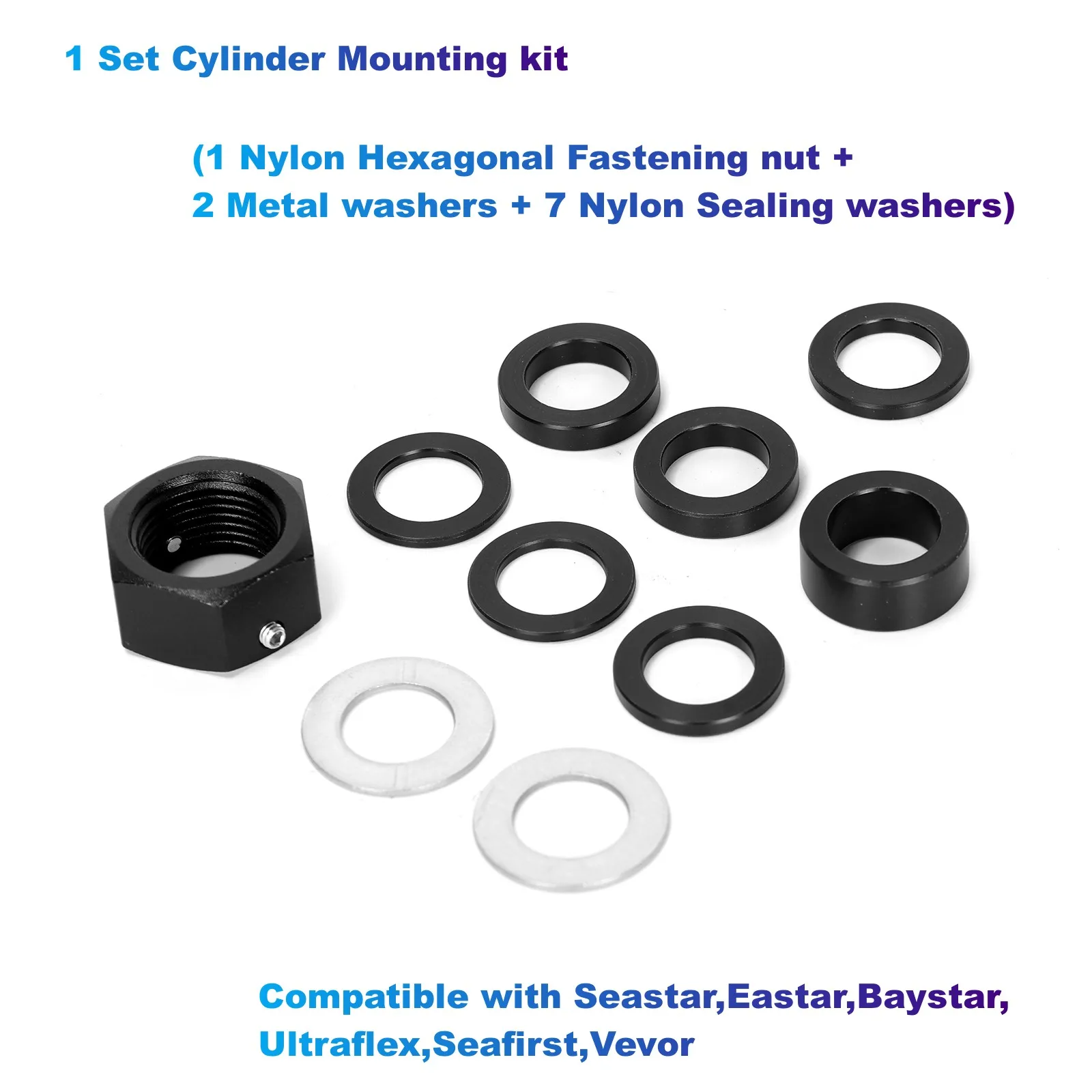 1 Set Cylinder Mounting kit Compatible with Seastar,Eastar,Baystar,Ultraflex,Seafirst,Vevor