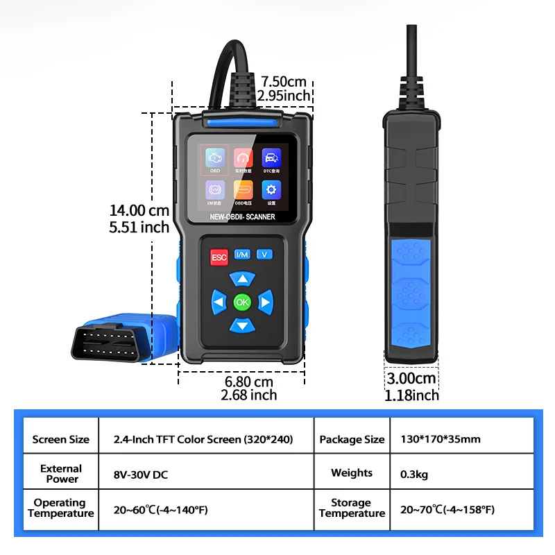 T200 OBD2 pemindai kode diagnostik mobil, alat profesional pemindai otomatis untuk memeriksa lampu mesin