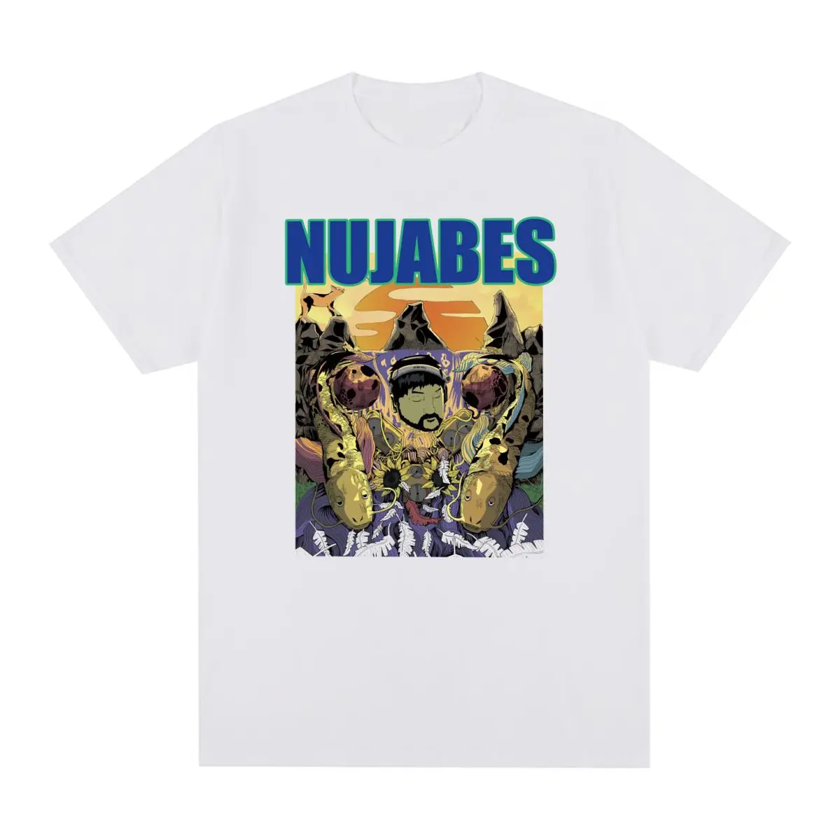 Nujabes Vintage T-shirt metaphorical music Cotton Samurai Champloo Men T shirt New Tee Tshirt Womens Tops