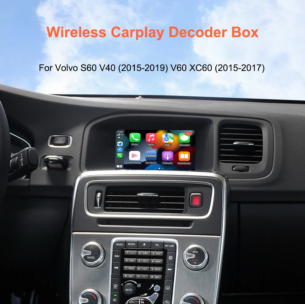 Bonroad Wireless CarPlay Android Auto OEM-Bildschirm-Upgrade-Decoder-Box für Volvo XC60 V60 V40 S60 2015-2019 mit 7-Zoll-Bildschirm Airplay – Detail 1