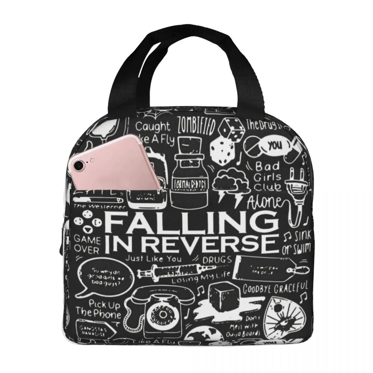 For Boy Girl Insulated Case Falling In The Bone Thermal Falling In Reverse Large CapacityPicnic StorageFor Travel