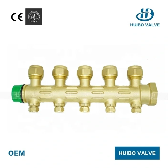 ATV&UTVModern Design OEM Brass Pex Manifold Distributor Brass Valves Water Heater Collector Compression Fitting for Pex Plumbing