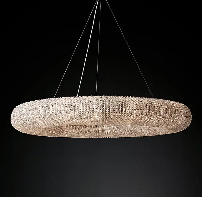 Modern Classical Crystal Beads Led Pendant Lights Living Dining Room Chandelier Lighting Home Decor Bedroom Indoor Suspend Lamp