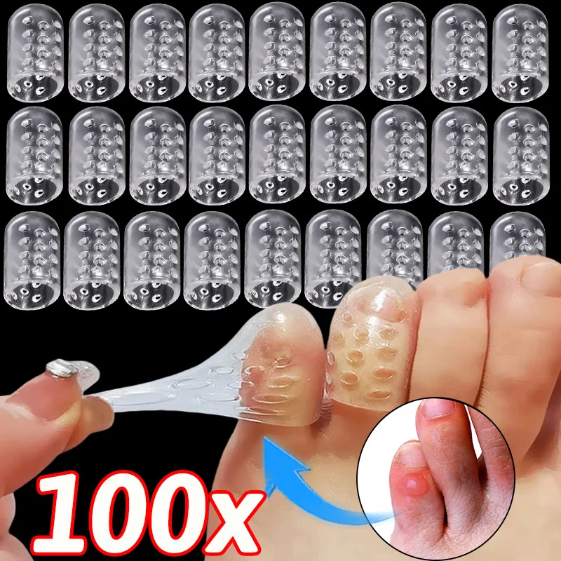 2026 Summer Transparent Silicone Toe Covers Anti-Friction Breathable Toes Protector Prevents Blisters Toe Caps Cover Foot Care
