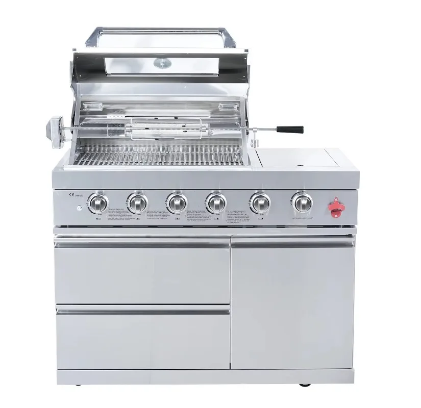 Outdoor Garden Grill Set 6 Piece Pizza Barbecue Fruits Vegetables Grilling Equipment Heavy Duty Stainless Steel Custom
