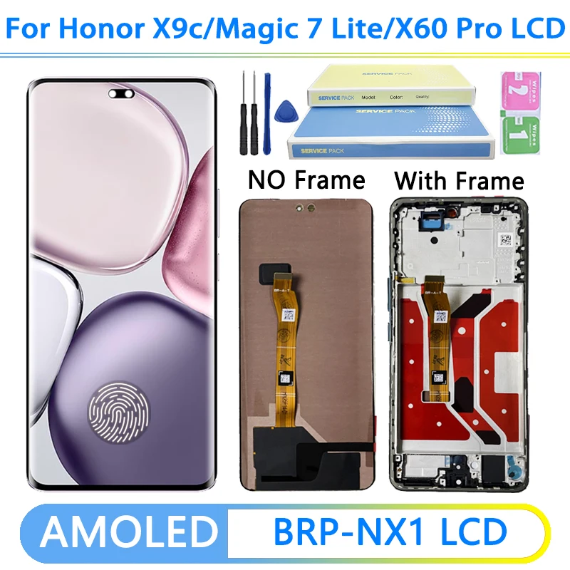 678インチamoled-120hz-honor-x9c-lcd-magic7-lite-brp-nx1用ディスプレイスクリーンタッチデジタイザー、honor-x60-pro-brp-an00-lcd用