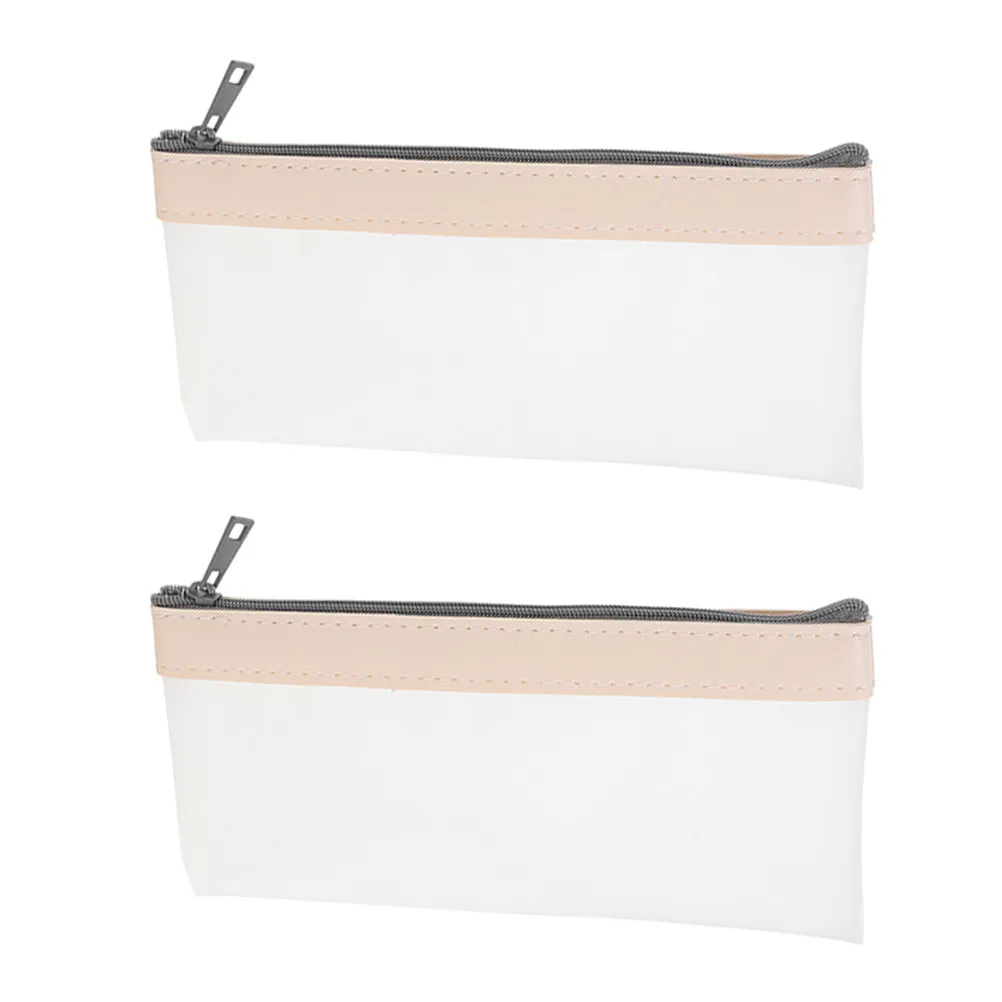 

2 шт. прозрачных сумок для денег с застежкой-молнией, вместительные органайзеры для хранения ручек и карандашей, банковские сумки