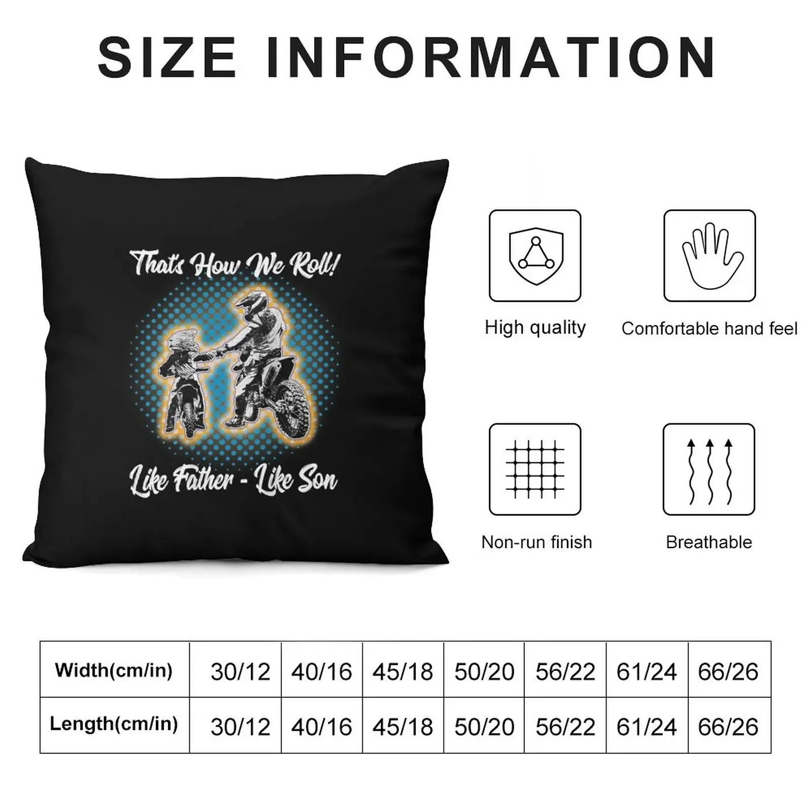 Awesome Father Like Son Dirt Bike Motocross Motorbike Shirt Throw Pillow Bed pillowcases Cushions pillow