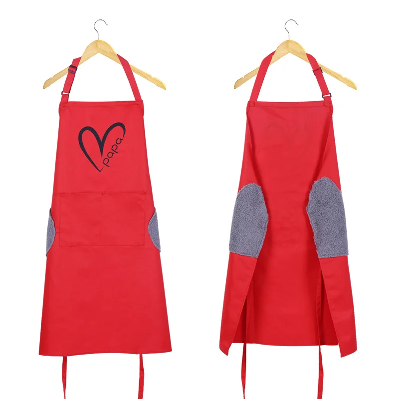 Kitchen Apron Waterproof Oil-proof Cooking Baking Aprons Restaurant Sleeveless Aprons Daddy Mom Kids Household Cleaning Tools