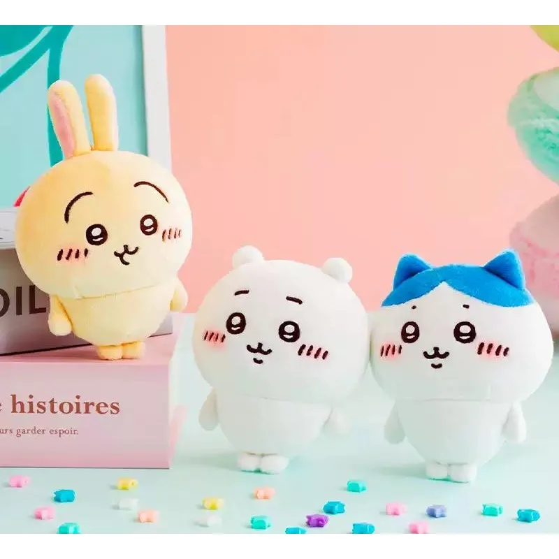 Cartoon Cute Plush Keychain Figures Hachiware Usachi Small Feet Pendant Self Deprecating Bear Doll Gift