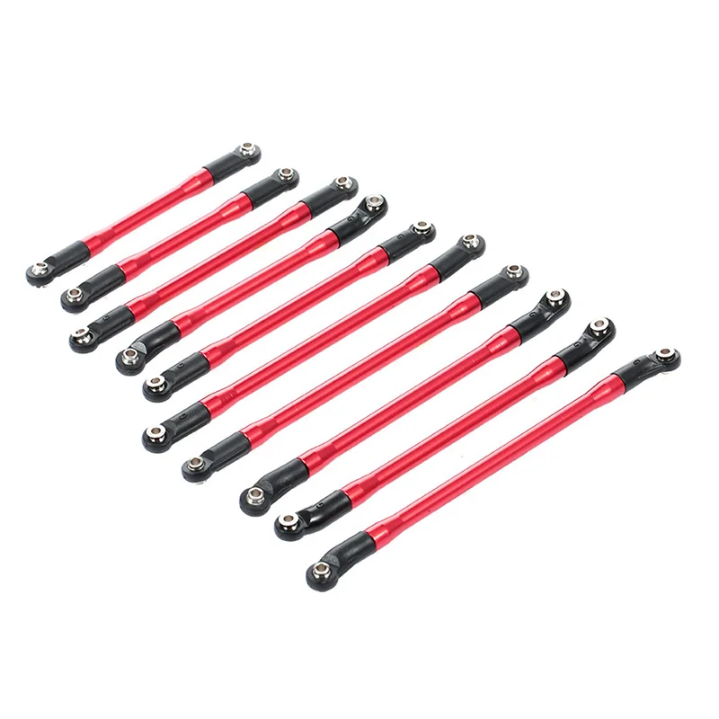 10Pcs/Set Metal Link Set Plastic Rod End For 1/10 RC Crawler Car Axial SCX10 II 90046