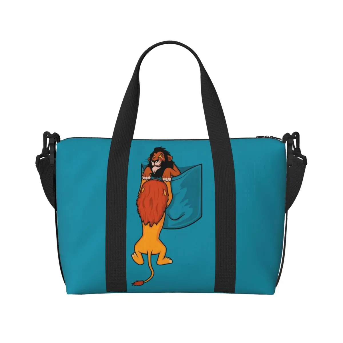 

Женская сумка-тоут Custom The Lion K-Kings, большая вместительная сумка для спортзала, пляжа, путешествий, с забавным аниме-принтом