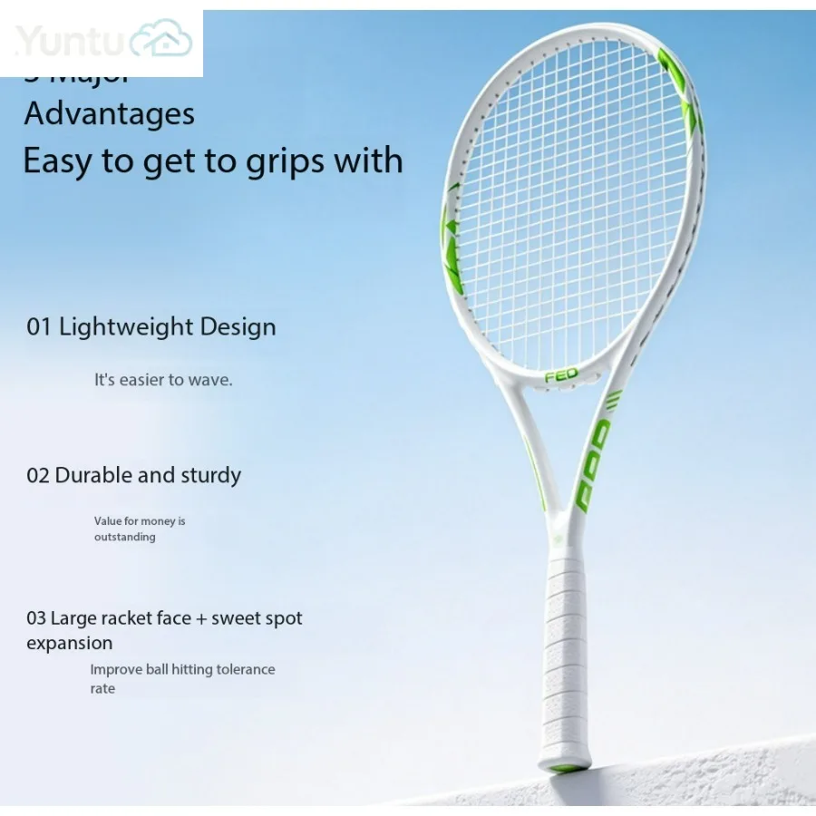 Carbon Integrated Tennis Racket Single Player Rebound Trainer Set,With String Ball,Professional Tennis Kit for Beginner Students