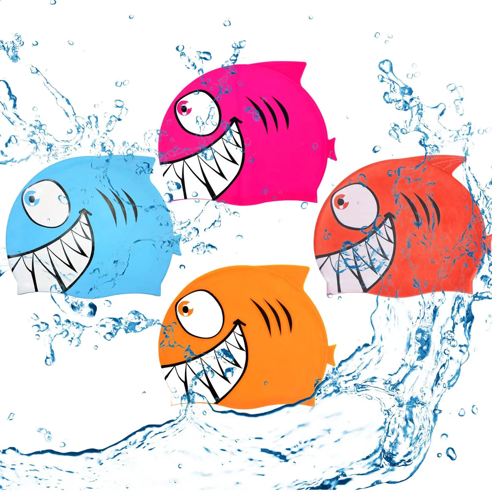 

Шапочка для плавания в форме акулы. Удобная, легко надевается и снимается. Противоскользящая милая шапочка для плавания для детей с короткими и длинными волосами для мальчиков и девочек.