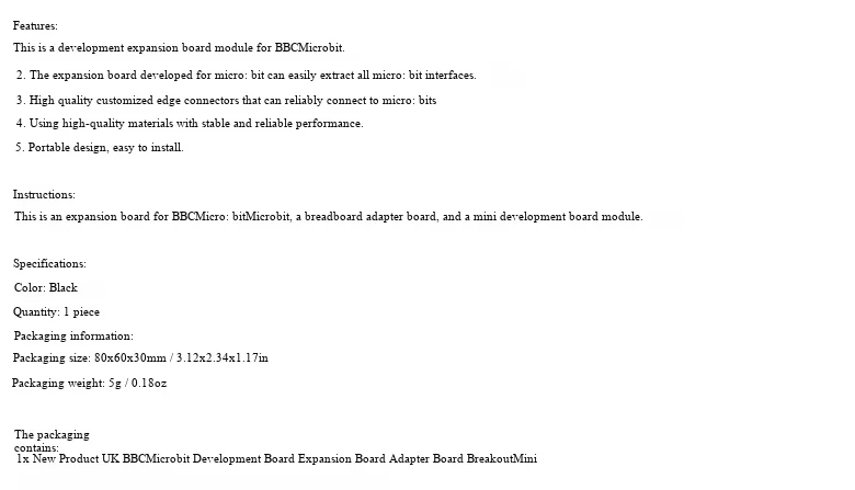 BBC Microbit Entwicklungsboard Erweiterungsboard Adapterboard Breakout Mini – Detail 3