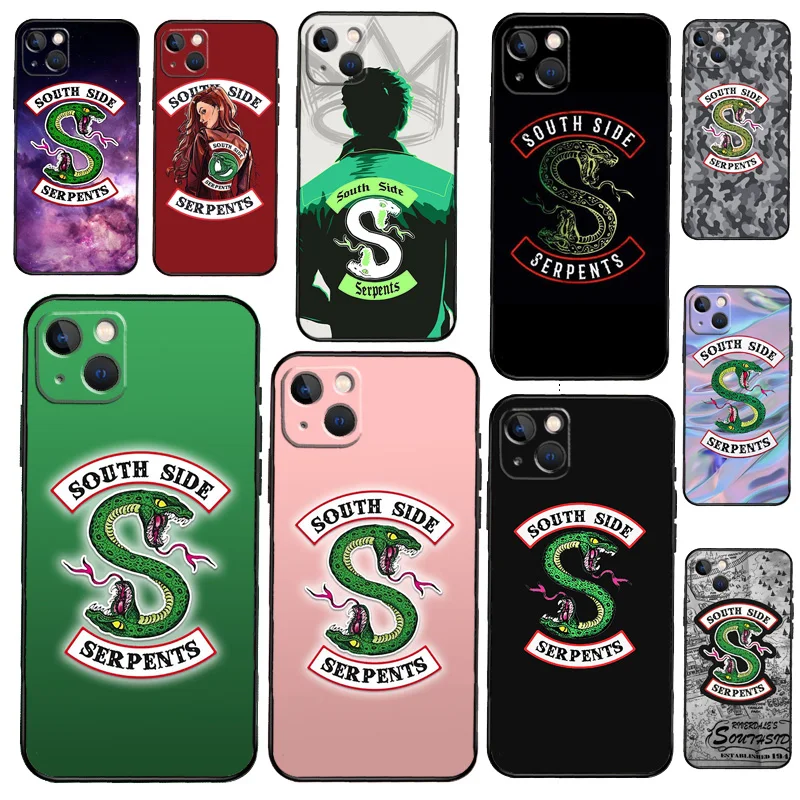 Riverdale Southside Serpents Phone Case For iPhone 13 12 11 14 15 16 Pro XS Max XR X Silicone For iPhone 12 Mini Plus Cover