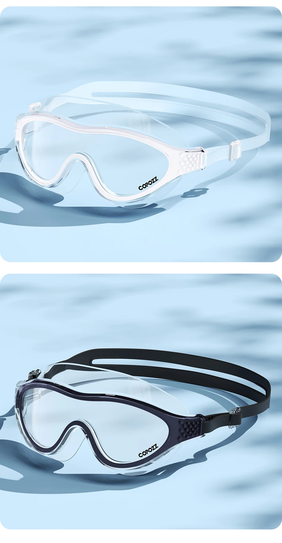 Großen Rahmen Professionelle Schwimmen Wasserdichte Food Grade Silikon Gläser Schwimmen Brillen Anti-Fog UV Erwachsene Männer Frauen Taucherbrille – Detail 9