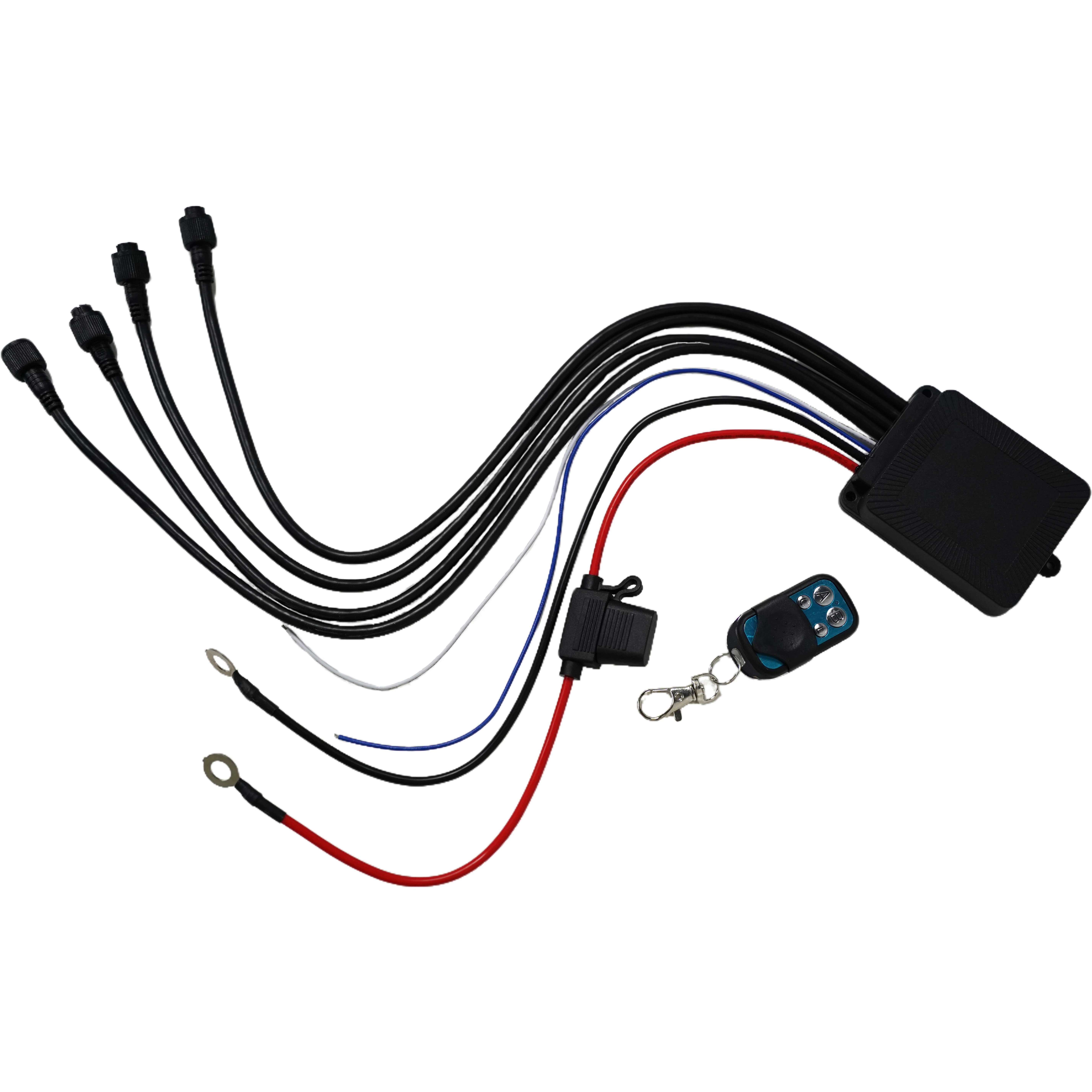 Kingshowstar 4 Keys Controller for Single Color Rock Lights Switchback Wheel Lights Module Wireless Keyfob Remote Control Box