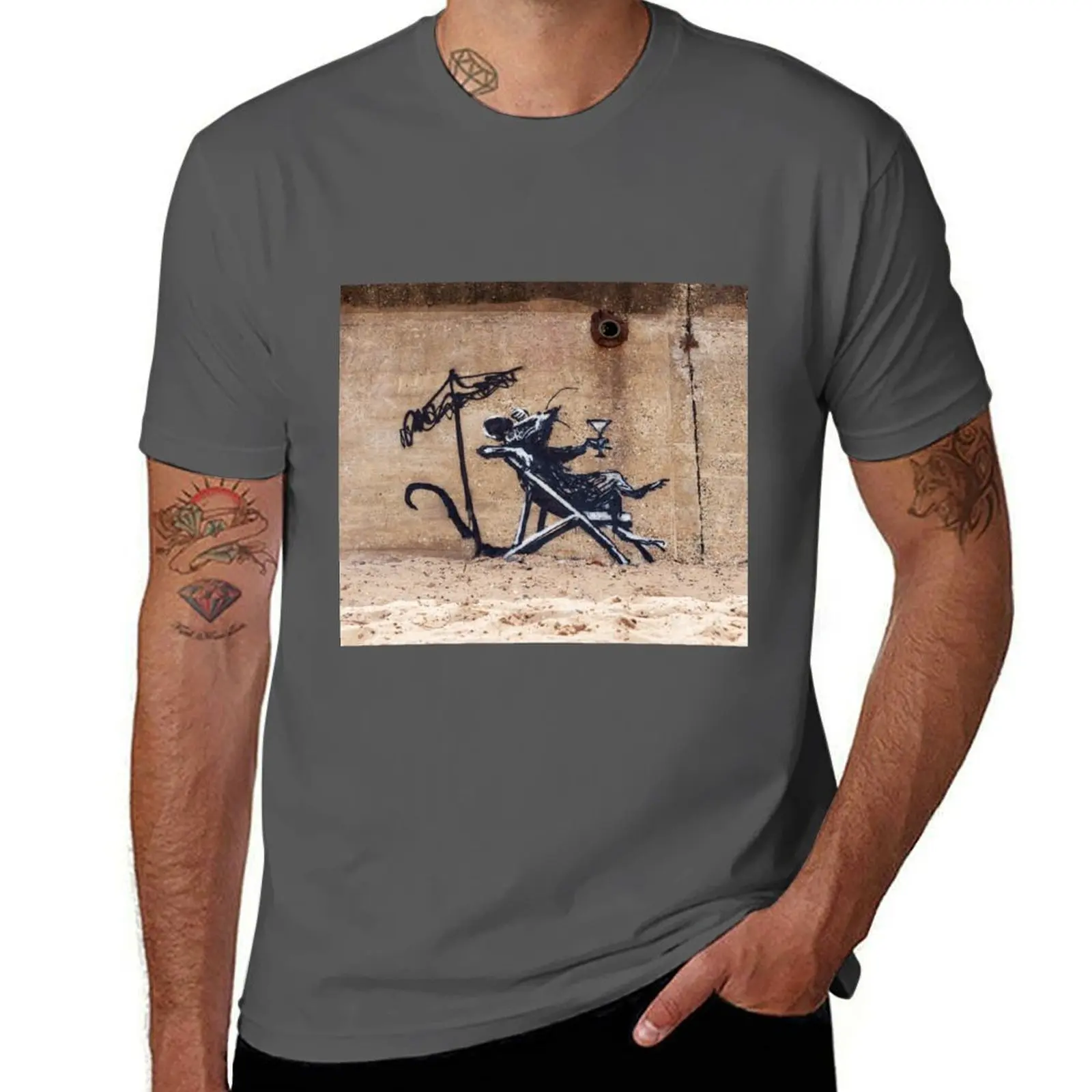 

Banksy - Great British Staycation T-Shirt fashion shirts clothes oversized graphic tee heavy weight t shirts for men