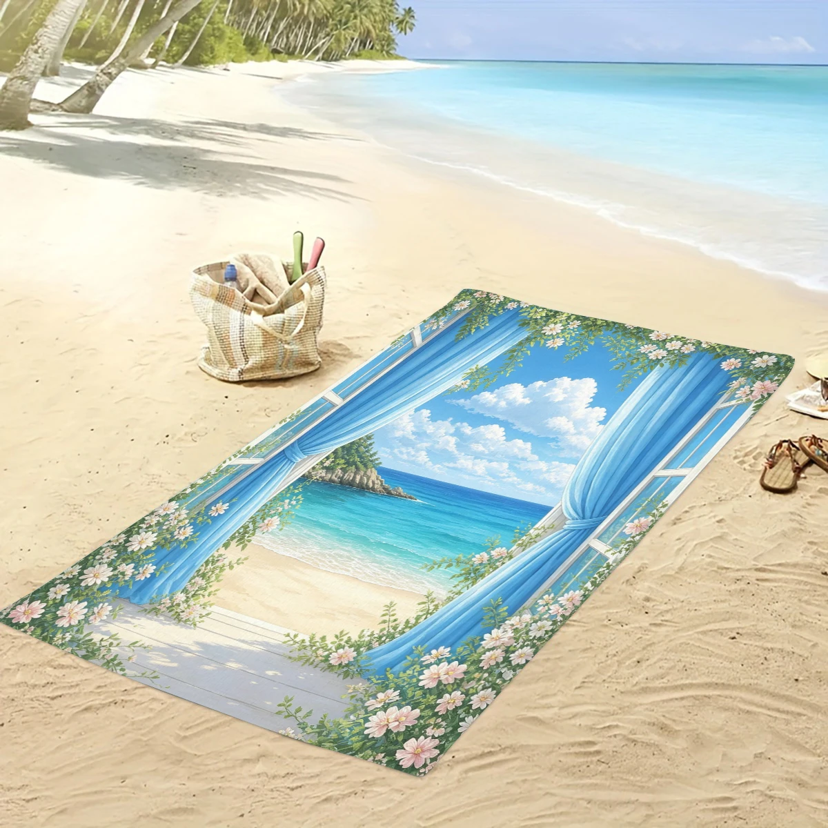 Polyester Beach Towel - Versatile Towel for Swimming, Fitness, Camping, Yoga, Travel and Beach Activities 3