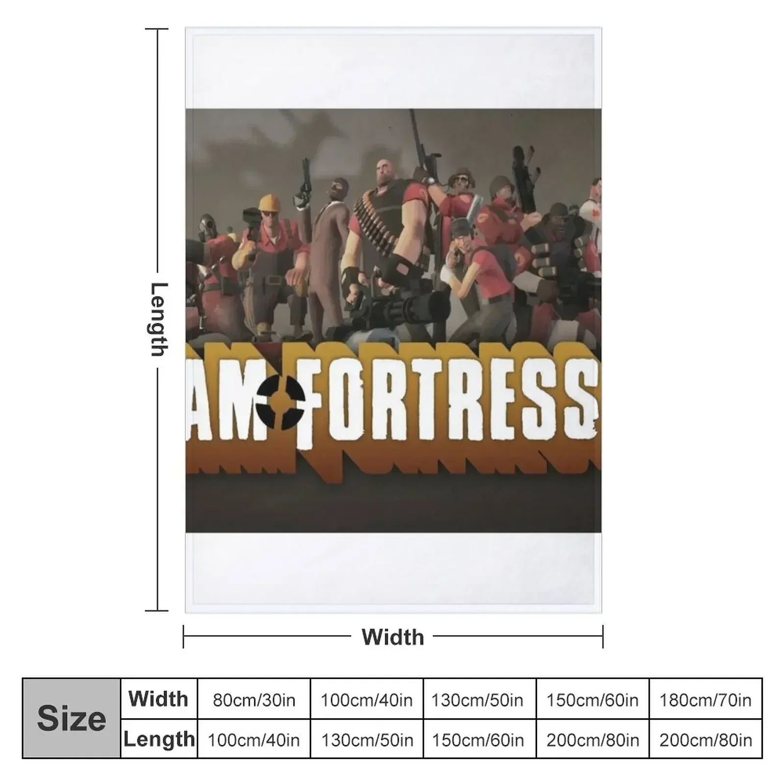 Team Fortress 2 Video Game Throw Blanket Decorative Throw Quilt Retros blankets and throws Blankets